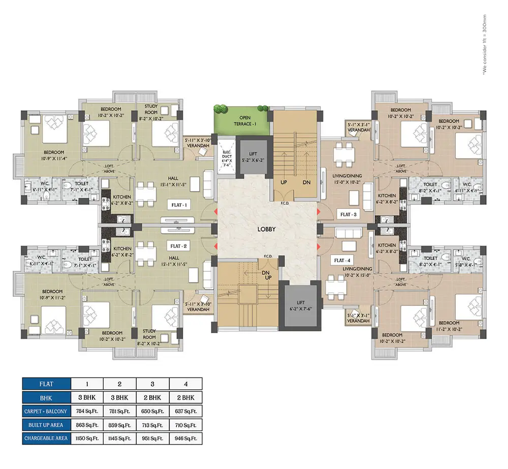 Tower3 Typical Floor Plan